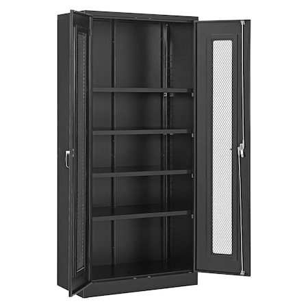 Global Industrial Storage Cabinet, 78 in H, 36 in W, Black 270020BK